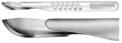 AE-BA222, STERILE SCALPEL FIG. 22, CARBON STEEL, PAK = PACKAGE OF 10 PIECES 