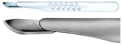 AE-BA210, STERILE SCALPEL, FIG. 10, CARBON STEEL, PAK = PACKAGE OF 10 PIECES 