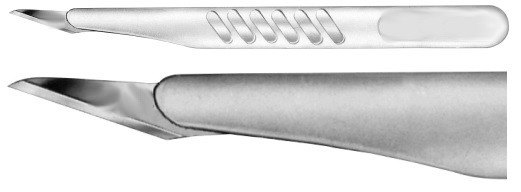 AE-BA211, STERILE SCALPEL, FIG. 11, CARBON STEEL, PAK = PACKAGE OF 10 PIECES 
