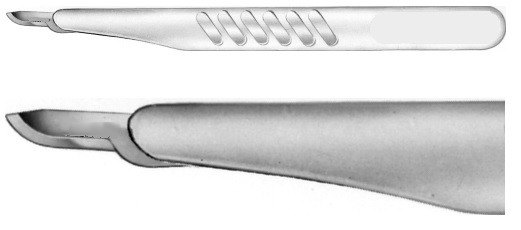 AE-BA215, STERILE SCALPEL, FIG. 15, CARBON STEEL, PAK = PACKAGE OF 10 PIECES 