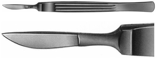 SCALPEL, BELLIED, 140 mm - 175 mm, 5 1/2 - 7" 	