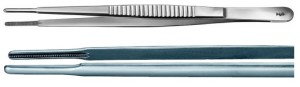 AE-FB409R, DE BAKEY ATRAUMATA DISSECTING FORCEPS 3,5MM WIDE 350 mm, 14"