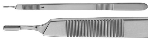 AE-BB177R, BARRÉ 	SCALPEL HANDLE NO. 3, for left hand, 250 mm, 10" 