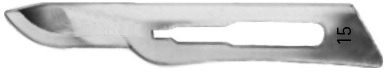 AE-BB515, SCALPEL BLADES 	FIG. 15, CARBON STEEL, PAK = PACKAGE OF 100 PIECES IN DISPENSER PACKAGE 