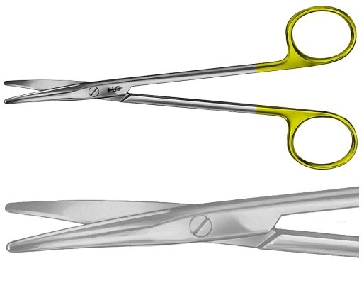 AE-BC261W, METZENBAUM 	DUROTIP DISSECTING SCISSORS 	SERRATED, CURVED 	145 mm, 5 3/4" 