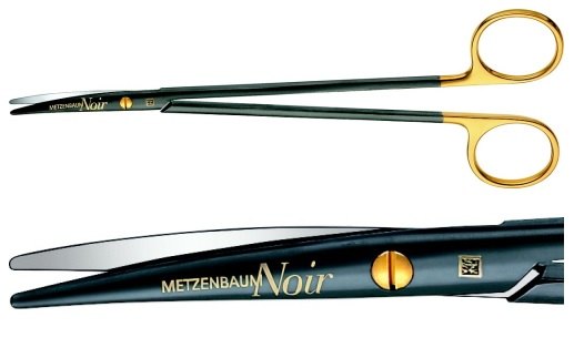AE-BC265B, METZENBAUM 	NOIR DISSECTING SCISSORS 	CURVED 	200 mm, 8" 
