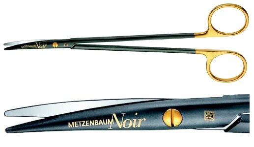 AE-BC275B, METZENBAUM 	NOIR DISSECTING SCISSORS 	CURVED 	200 mm, 8" 