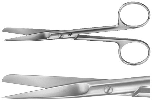 AE-BC304R, SURGICAL SCISSORS STRAIGHT, SHARP / BLUNT, SLENDER PATTERN, 145 mm, 5 3/4" 