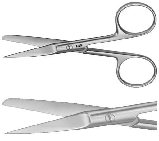 SCISSORS CURVED SHARP 130MM