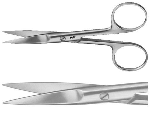 AE-BC341R, SURGICAL SCISSORS 	STRAIGHT , SHARP / SHARP 	115 mm, 4 1/2" 