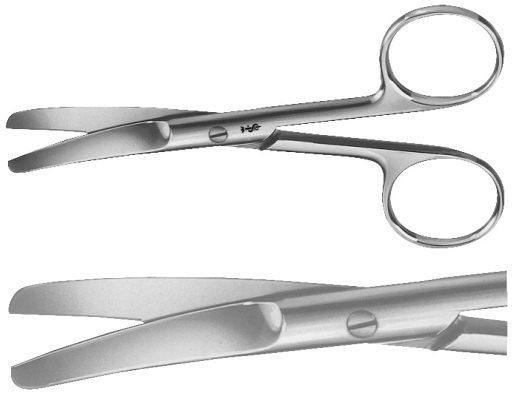 AE-BC413R, COOPER, SURGICAL SCISSORS 	CURVED, BLUNT / BLUNT 	130 mm, 5 1/8" 