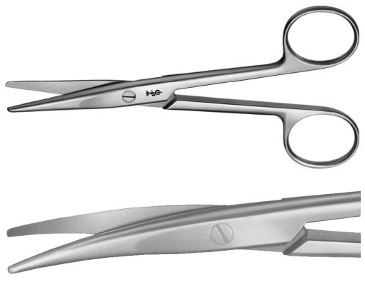 AE-BC575R, MAYO- STILLE, DISSECTING SCISSORS, CURVED, 170 mm, 6 3/4"