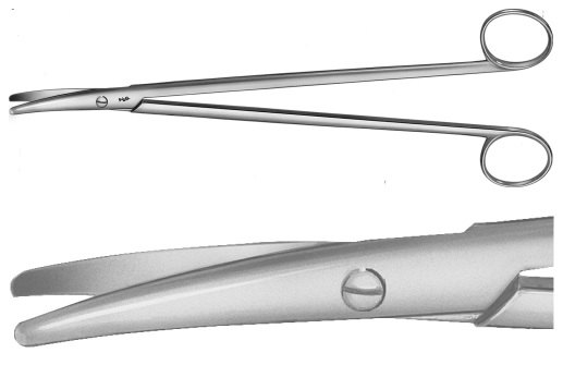 AE-BC620R, WELLER 	DISSECTING SCISSORS 	CURVED, HEAVY PATTERN 	280 mm, 11" 