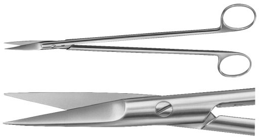 AE-BC642R, DISSECTING SCISSORS 	STRAIGHT , SHARP / SHARP 	225 mm, 9" 