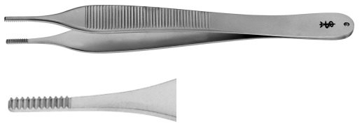 AE-BD225R, HUDSON 	DELICATE DISSECTING FORCEPS 	 	125 mm, 5" 