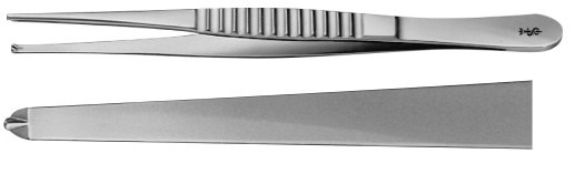 AE-BD609R, TREVES 	TISSUE FORCEPS 	1X2 TEETH 	150 mm, 6" 