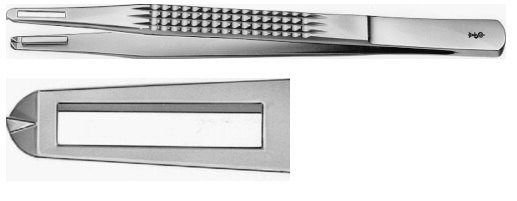 AE-BD705R, CHARNLEY 	TISSUE FORCEPS 	1X2 TEETH 	180 mm, 7" 