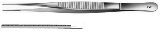 AE-FB399R, RESANO 	DISSECTING FORCEPS 	CARDIAC VALVE FORCEPS, TIP SIZE 2 MM 	300 mm, 12" 
