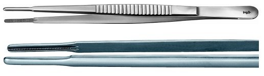 AE-FB409R, DE BAKEY ATRAUMATA DISSECTING FORCEPS 3,5MM WIDE 350 mm, 14"