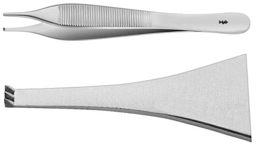 AE-MB454R, ADSON 	TISSUE FORCEPS 	2X3 TEETH 	120 mm, 4 3/4" 