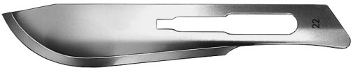 AE-16600576, CUTFIX SCALPEL BLADES 	FIG. 22, STAINLESS, PAK = PACKAGE OF 100 PIECES IN DISPENSER PACKAGE