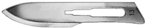 AE-16615492, CUTFIX SCALPEL BLADES 	FIG. 13, STAINLESS STEEL, PAK = PACKAGE OF 100 PIECES IN DISPENSER PACKAGE 