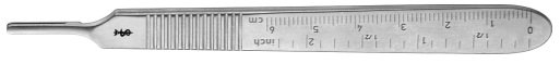 AE-BB074R, SCALPEL HANDLE, GRADUATION CM/INCH, FITTING NO. 3 FOR BLADES 10-15 AND 40, 42, 	125 mm, 5" 