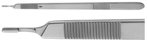 AE-BB177R, BARRÉ 	SCALPEL HANDLE NO. 3 	for left hand, 250 mm, 10" 
