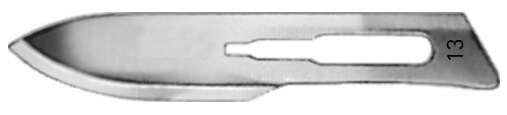 AE-BB513, SCALPEL BLADES 	FIG. 13, CARBON STEEL, PAK = PACKAGE OF 100 PIECES IN DISPENSER PACKAGE 
