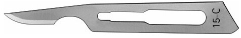 AE-BB515-C, SCALPEL BLADES 	FIG. 15-C, CARBON STEEL, PAK = PACKAGE OF 100 PIECES IN DISPENSER PACKAGE 