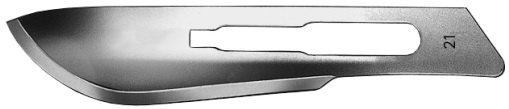AE-BB521, SCALPEL BLADES 	FIG. 21, CARBON STEEL, PAK = PACKAGE OF 100 PIECES IN DISPENSER PACKAGE  