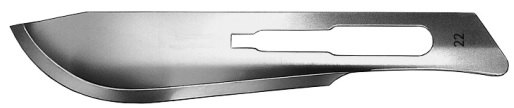 AE-BB522, SCALPEL BLADES 	FIG. 22, CARBON STEEL, PAK = PACKUNG OF 100 PIECES IN DISPENSER PACKAGE  