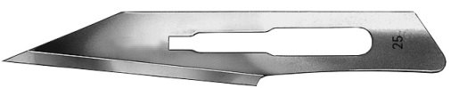 AE-BB525, SCALPEL BLADES 	FIG. 25, CARBON STEEL, PAK = PACKAGE OF 100 PIECES IN DISPENSWER PACKAGE 