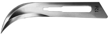 AE-BB542, SCALPEL BLADES, DOUBLE CUTTING FIG. 42, CARBON STEEL, PAK = PACKAGE OF 100 PIECES IN DISPENSER PACKAGE