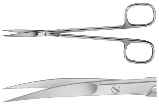 AE-BC007R, JOSEPH 	DELICATE SCISSORS 	CURVED 	150 mm, 6" 