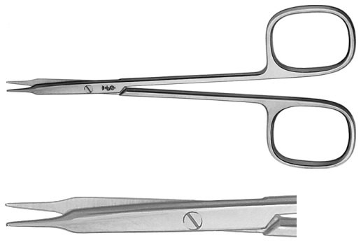 AE-BC008R, STEVENS 	DISSECTING SCISSORS 	STRAIGHT, SHARP / SHARP 	115 mm, 4 1/2" 