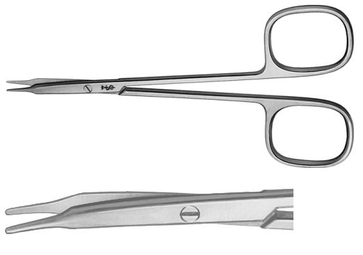 AE-BC011R, STEVENS 	DISSECTING SCISSORS 	CURVED , BLUNT / BLUNT 	115 mm, 4 1/2" 