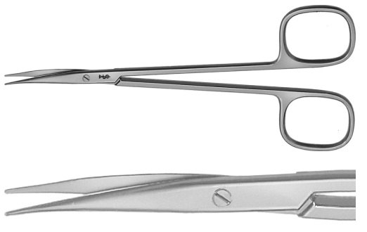 AE-BC015R, REYNOLDS- JAMESON 	VESSEL SCISSORS 	CURVED 	140 mm, 5 1/2" 