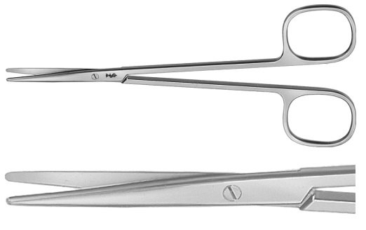 AE-BC022R, METZENBAUM 	DISSECTING SCISSORS 	STRAIGHT 	145 mm, 5 3/4" 