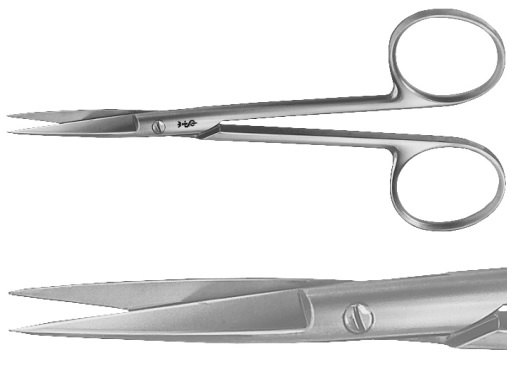AE-BC064R, DELICATE SCISSORS STRAIGHT, SHARP/SHARP 	120MM, 4 3/4" 