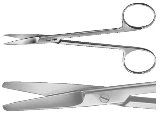 AE-BC144R, IRIS AND LIGATURE SCISSORS STRAIGHT 	130 mm, 5 1/8" 