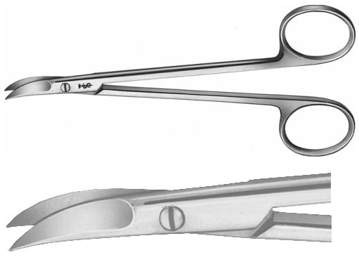 AE-BC153R, CHADWICK DELICATE SCISSORS 	CURVED 	115 mm, 4 1/2" 