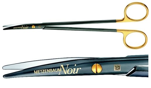 AE-BC261WB, METZENBAUM 	NOIR DISSECTING SCISSORS 	W-CUT, CURVED 	145 mm, 5 3/4" 