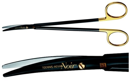 AE-BC273B, TOENNIS-ADSON 	NOIR DISSECTING SCISSORS 	CURVED 	175 mm, 7" 
