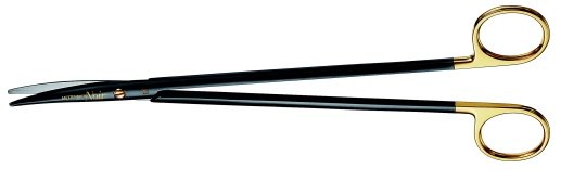 AE-BC277WB, METZENBAUM 	NOIR DISSECTING SCISSORS 	W-CUT, CURVED 	230 mm, 9"