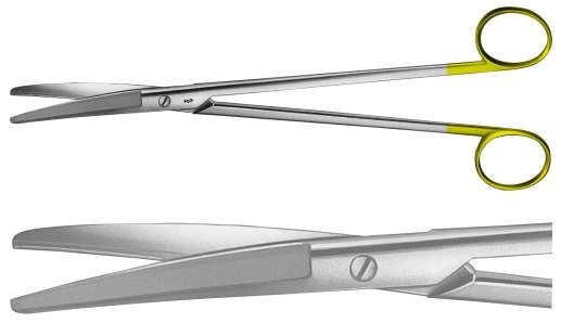 AE-BC293R, WERTHEIM 	DUROTIP-DISSECTING SCISSORS 	CURVED 	230 mm, 9" 