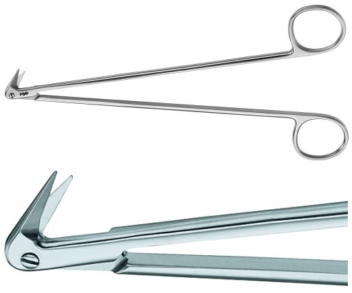 AE-BC535R, DIETHRICH POTTS SCISSORS 125° ANGLED 180 mm, 7" 