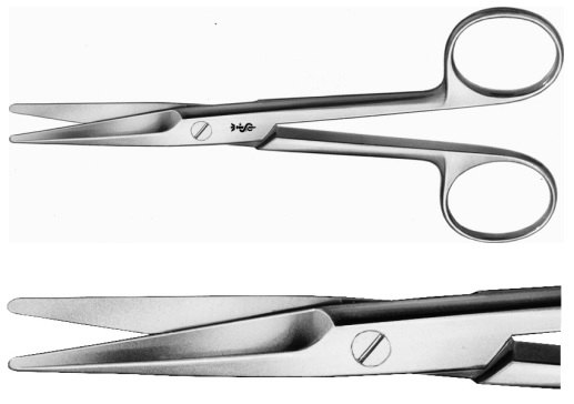 AE-BC544R, MAYO DISSECTING SCISSORS 	STRAIGHT 	140 mm, 5 1/2" 