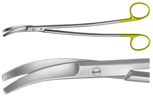 AE-BC552R, DUROTIP HYSTERECTOMY SCISSORS 	FITTING TO BJ552R 	250 mm, 10" 
