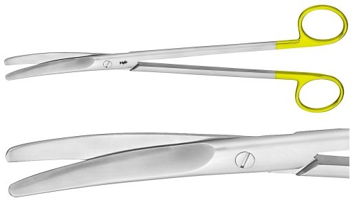 AE-BC559R, MAYO 	DUROTIP DISSECTING SCISSORS 	CURVED 	230 mm, 9" 